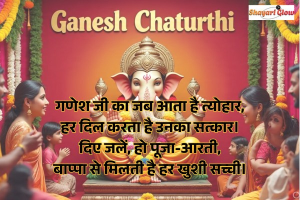 4 lines happy ganesh chaturthi shayari