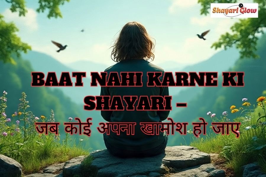 Baat nahi karne ki shayari in Hindi