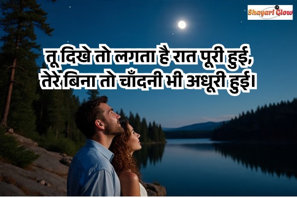 Shayari on chand for girl