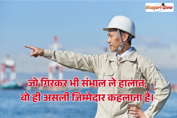 Jimmedari Shayari in Hindi 2 line